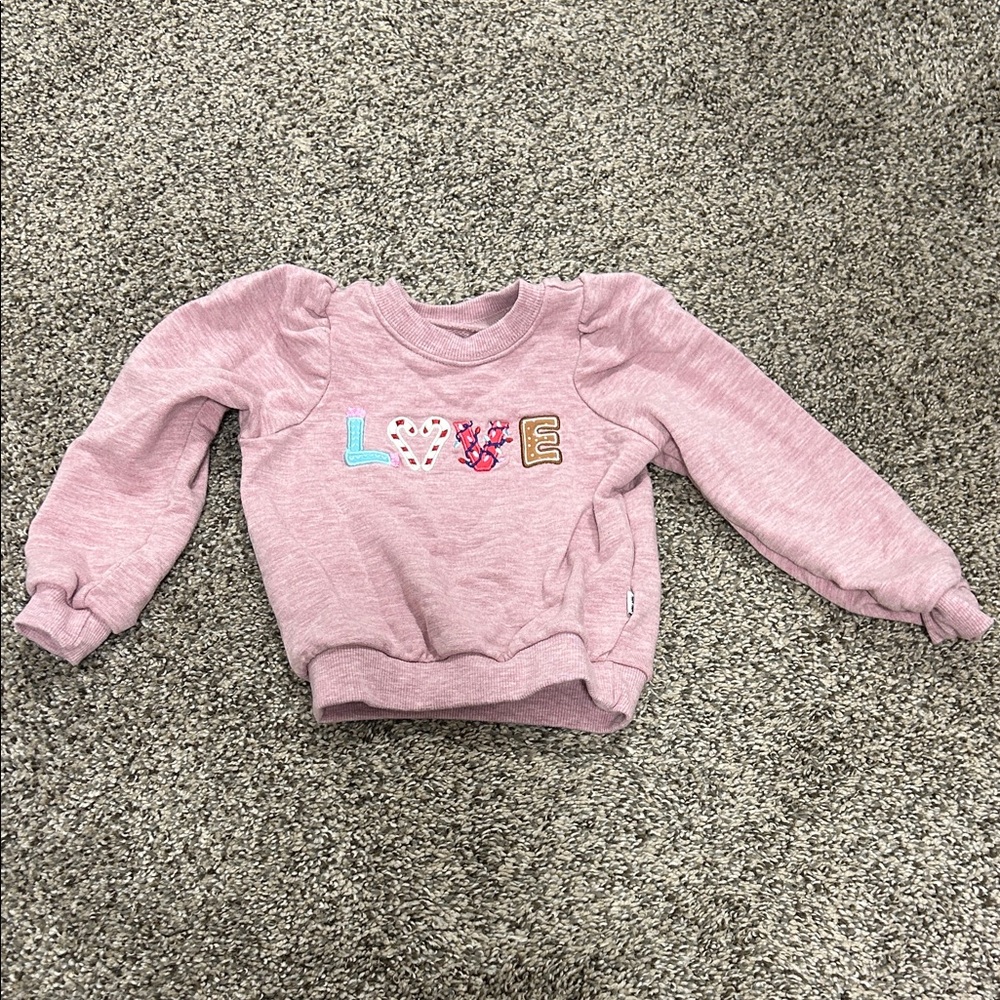 Little Sleepies Pink Love Sweatshirt